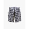 Linen bermuda shorts with toute la v motif