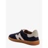 Suede sneakers with leather profiles