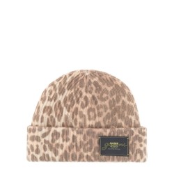WOOL HAT WITH LEOPARD PATTERN