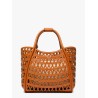 Marines Weaving perforated leather handbag with internal clutch