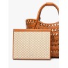 Marines Weaving perforated leather handbag with internal clutch