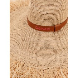 Dsquared2 Summer Lovers natural rafia hat
