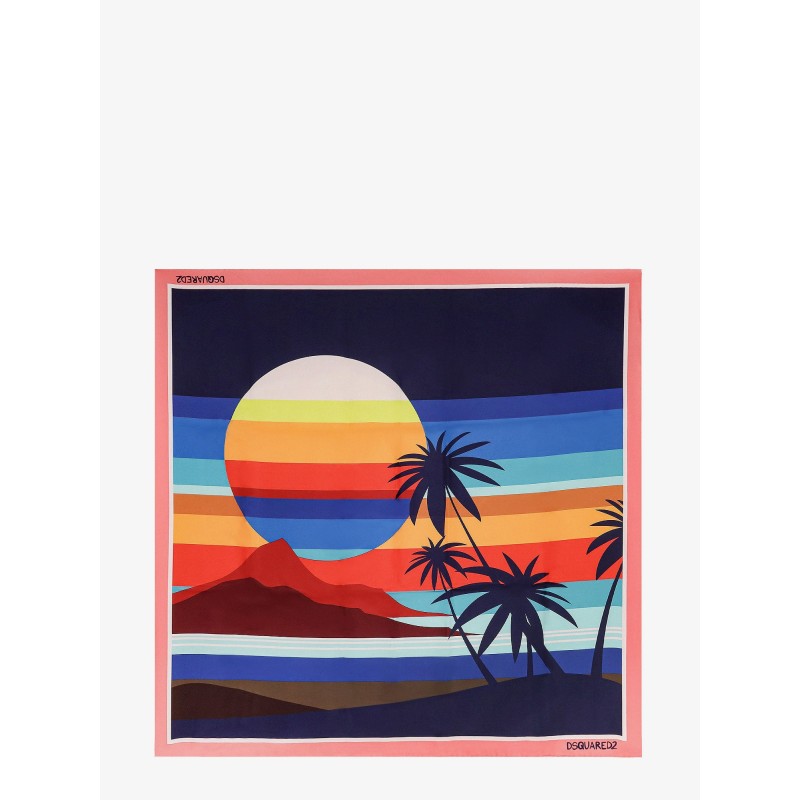 Dsquared2 Summer Lovers multicolor silk foulard