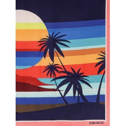 Dsquared2 Summer Lovers multicolor silk foulard