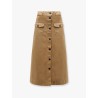 Serge cotton midi skirt