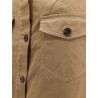 Serge cotton midi skirt