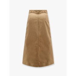 Serge cotton midi skirt