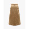 Serge cotton midi skirt