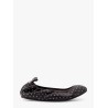 Leather ballerinas with stud detail