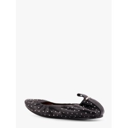 Leather ballerinas with stud detail