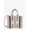 Woody small linen and leather handbag.this bag is made with lower environmental impact material