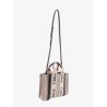 Woody small linen and leather handbag.this bag is made with lower environmental impact material