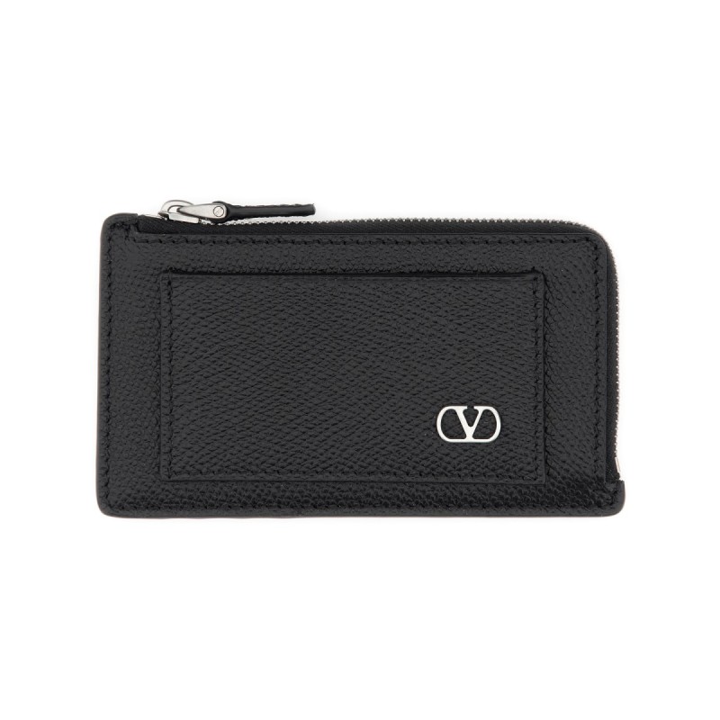 "VLOGO SIGNATURE" LEATHER COIN PURSE