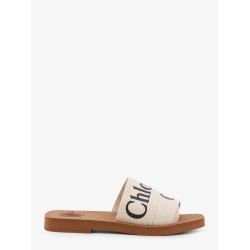 Woody linen flat sandals
