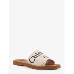 Woody linen flat sandals