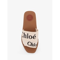 Woody linen flat sandals