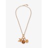 Brass necklace with charms