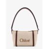 Chloè Carry canvas shoulder bag with logo embroidery