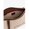 Chloè Carry canvas shoulder bag with logo embroidery