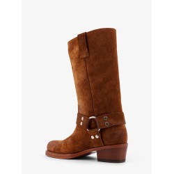 Waxed suede boots