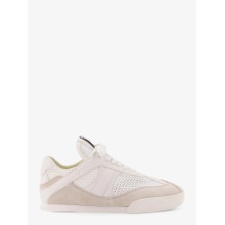 Chloé Kick low-top leather sneakers with mesh inserts