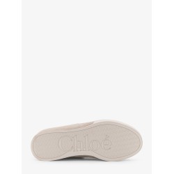 Chloé Kick low-top leather sneakers with mesh inserts