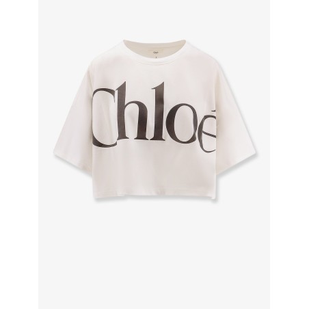 Cropped cotton t-shirt