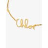 Brass necklace with lettering logo