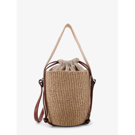 Woody rafia bucket bag