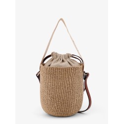 Woody rafia bucket bag