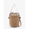 Woody rafia bucket bag
