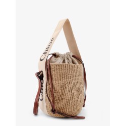 Woody rafia bucket bag