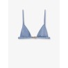 Nylon bikini top with logo