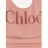 Nylon one-piece swimsuit with logo