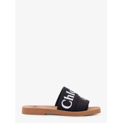 Woody linen flat sandals