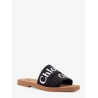Woody linen flat sandals