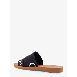Woody linen flat sandals