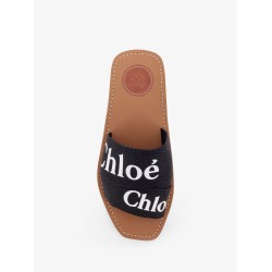 Woody linen flat sandals