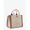 Chloé Carry canvas shoulder bag with logo embroidery