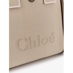 Chloé Carry canvas shoulder bag with logo embroidery