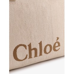 Chloè Carry canvas shoulder bag with logo embroidery