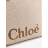 Chloè Carry canvas shoulder bag with logo embroidery