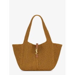 Le 5 à 7 Bea linen and leather shoulder bag