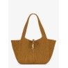 Le 5 à 7 Bea linen and leather shoulder bag
