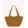Le 5 à 7 Bea linen and leather shoulder bag