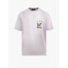 Distressed cotton t-shirt with rubber print