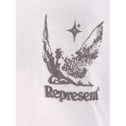 Distressed cotton t-shirt with rubber print