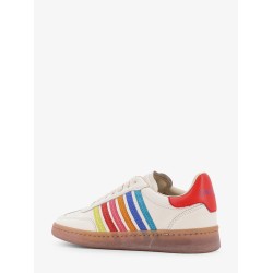 Boxer Dsquared2 Summer Lovers leather sneakers with multicolor stripes
