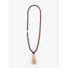 Dsquared2 Summer Lovers necklace with wood beads and rafia tassel