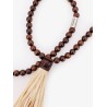 Dsquared2 Summer Lovers necklace with wood beads and rafia tassel